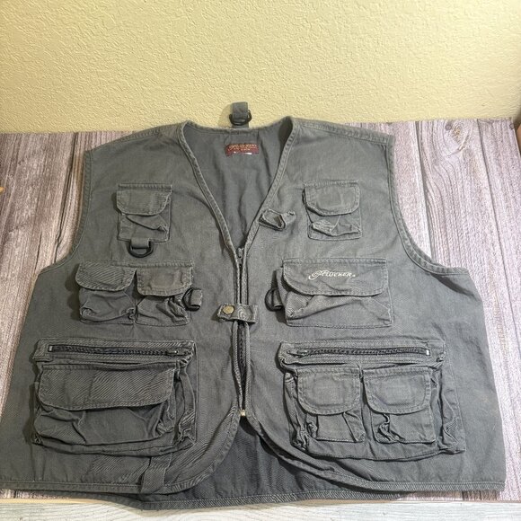 PFLUEGER Utility, Fishing, Camping, 10-Pocket Fishing Vest, L/XL (?), READ - Picture 2 of 12